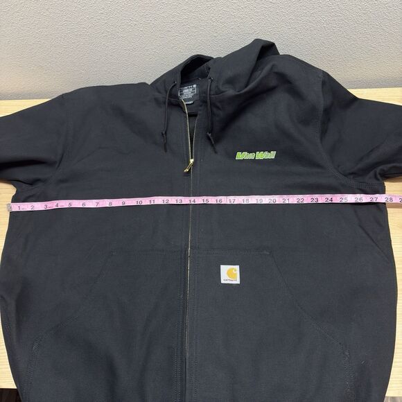 Carhartt Loose Fit Jacket Black Mens L Tall Firm Duck Thermal Lined OJ0131-M - Picture 10 of 11
